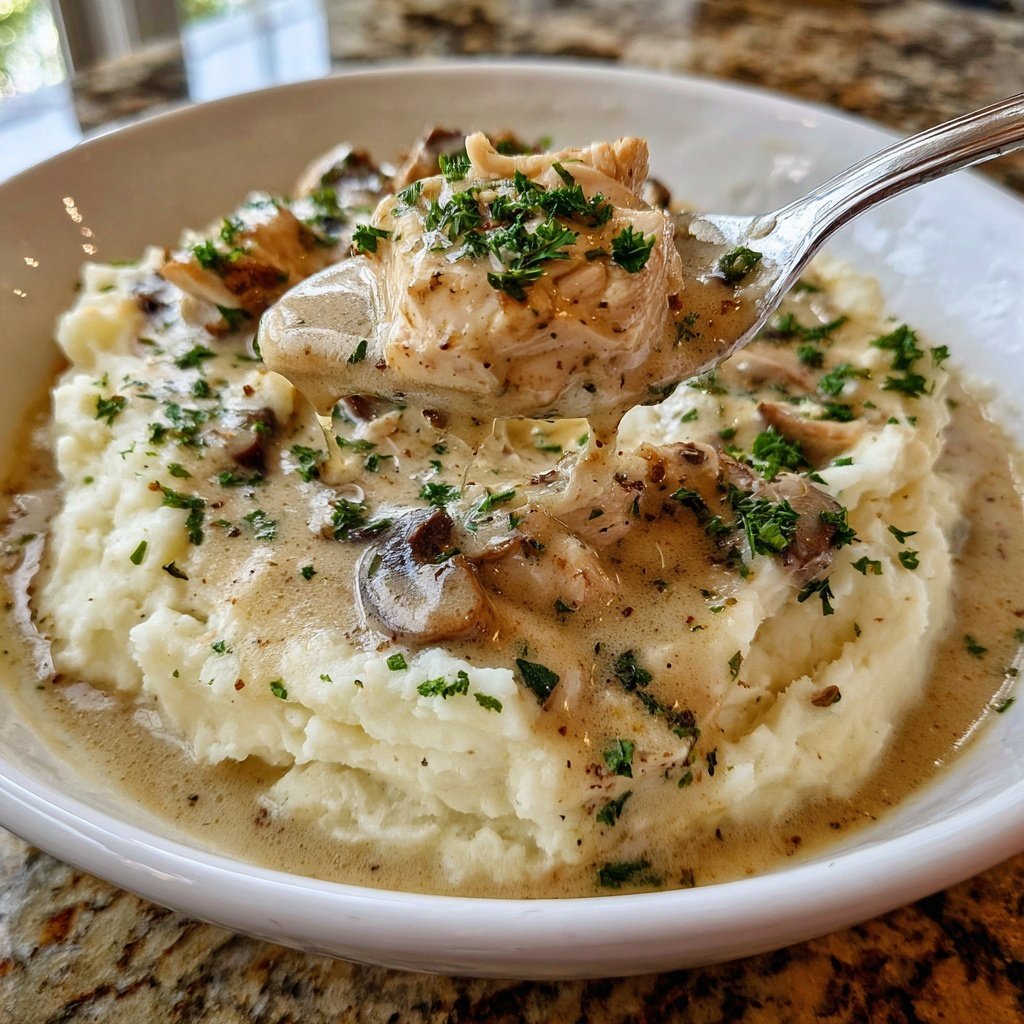 Comfort Food Creamy Chicken and Mashed Potatoes