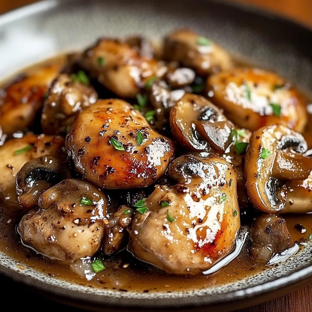 Black Pepper Chicken with Mushrooms
