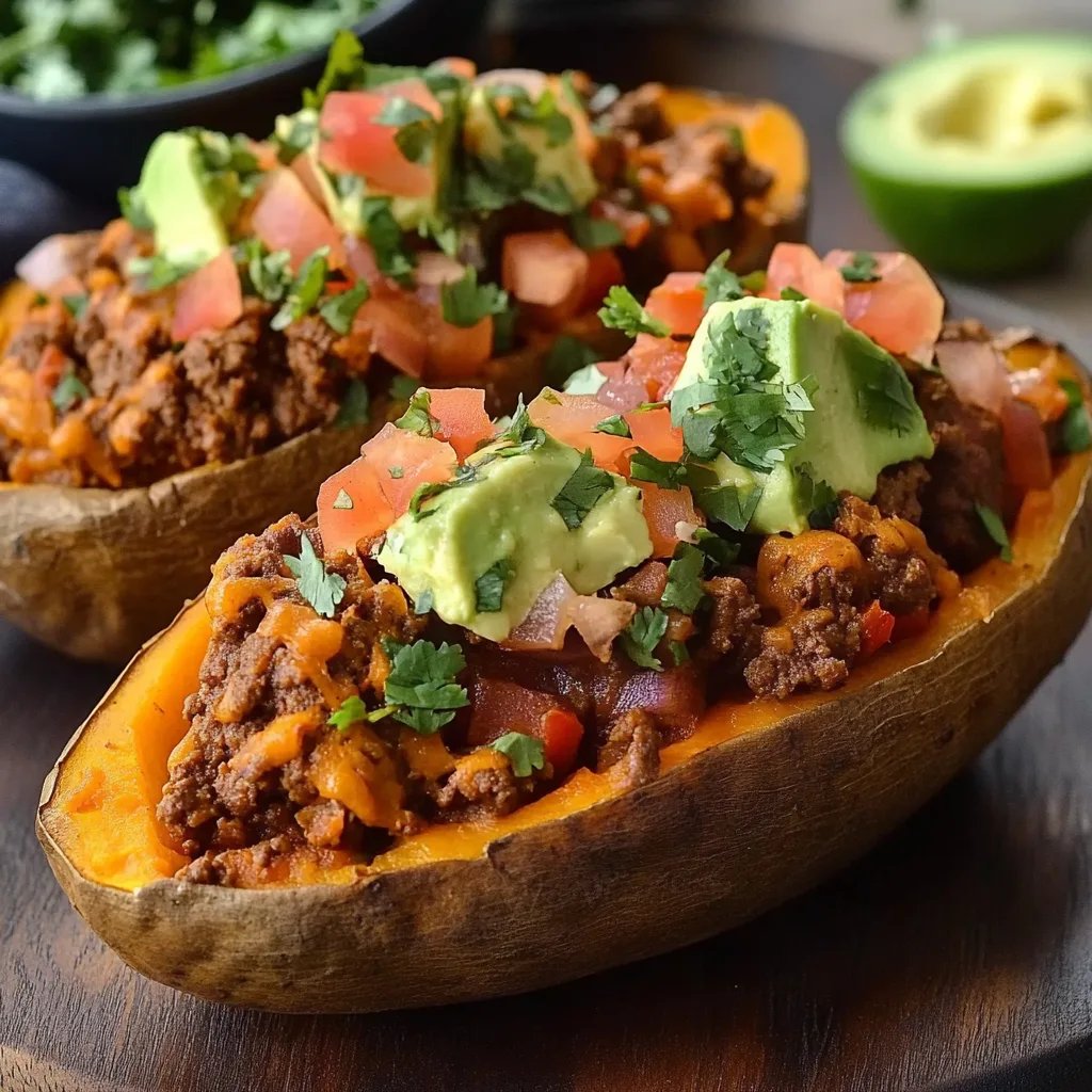 Easy Taco Stuffed Sweet Potatoes