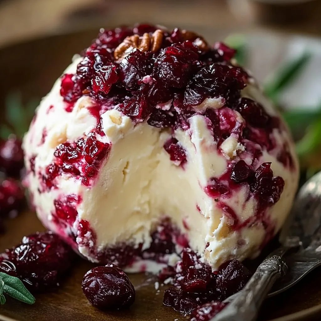 Festive Cranberry and Pecan Cheese Ball Recipe