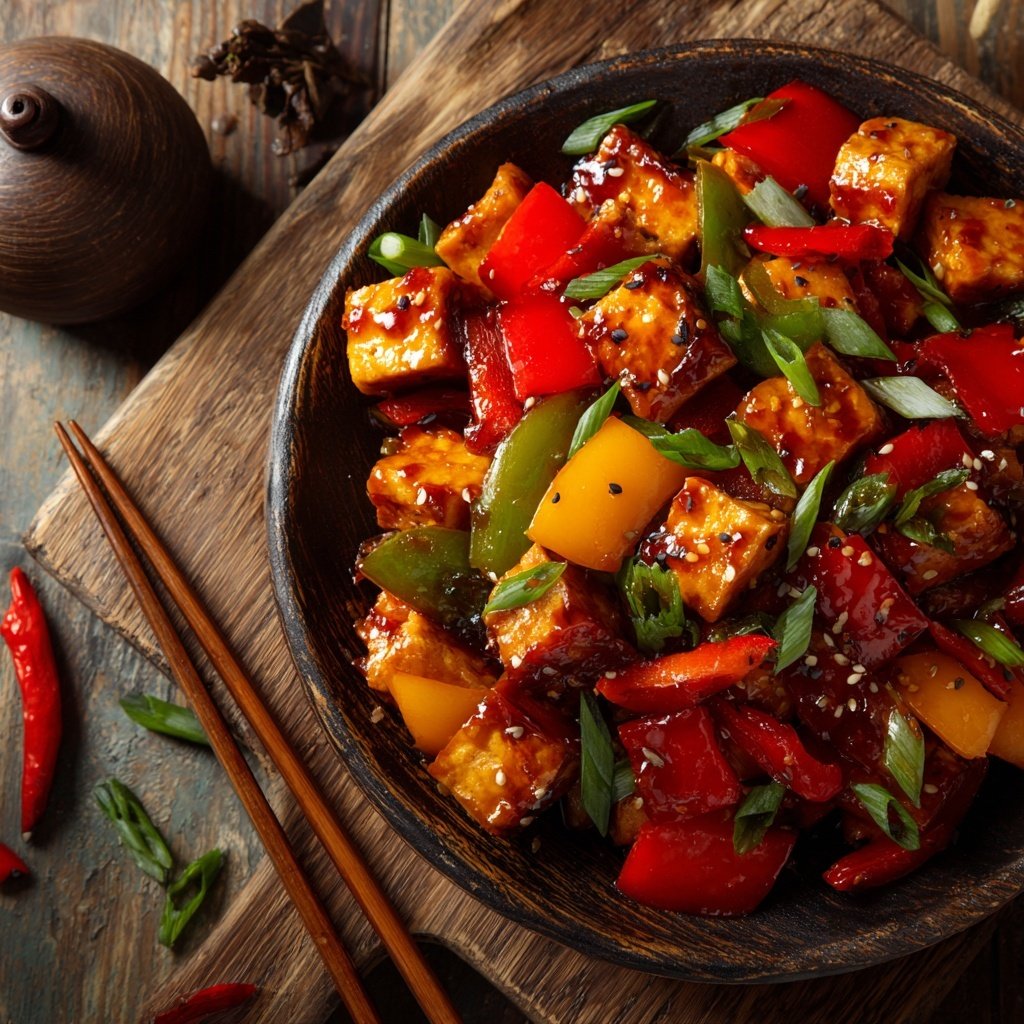 Honey Garlic Tofu Stir Fry