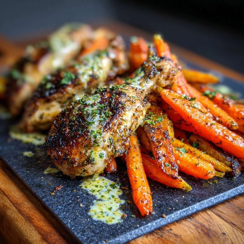 Healthy Chicken With Roasted Carrots