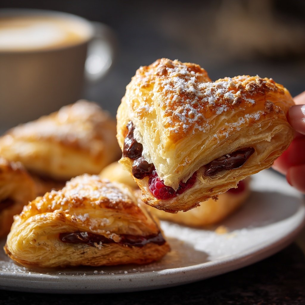 Valentines Snacks Mini Puff Pastries