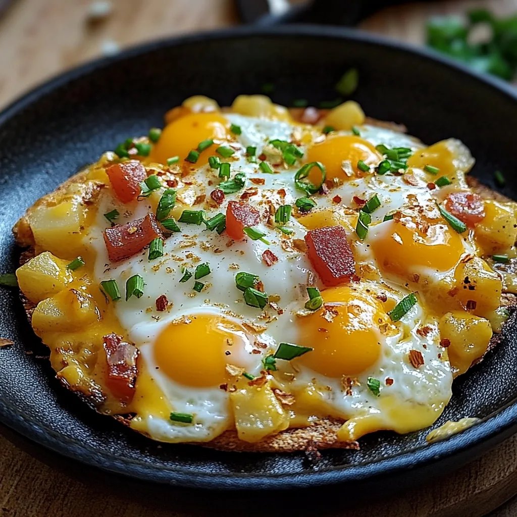 Cheesy Potato Egg Scramble