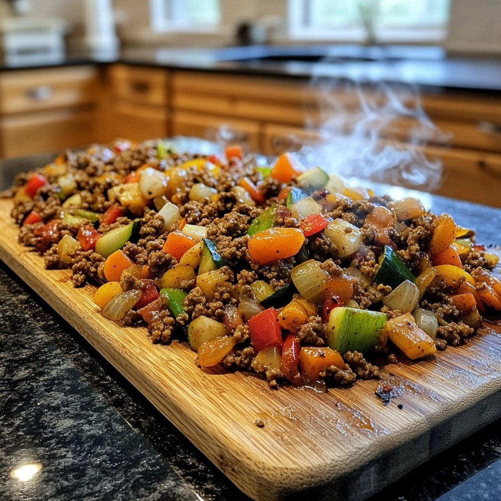 Ground Beef and Veggie Stir Fry