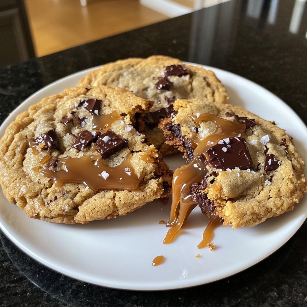 Salted Caramel Chocolate Cookies