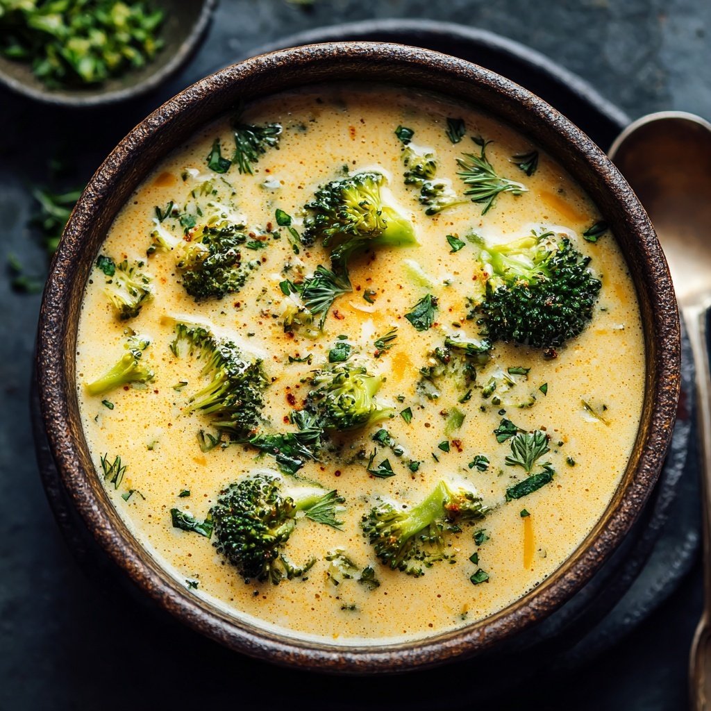 Spring Broccoli Cheddar Soup